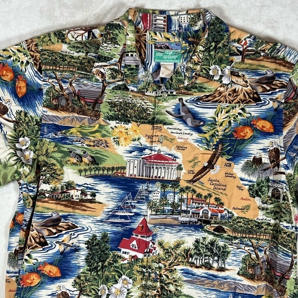 Reyn Spooner Large Classic Short Sleeve Button Front Hawaii Shirt Tiki Bowling - Picture 3 of 11